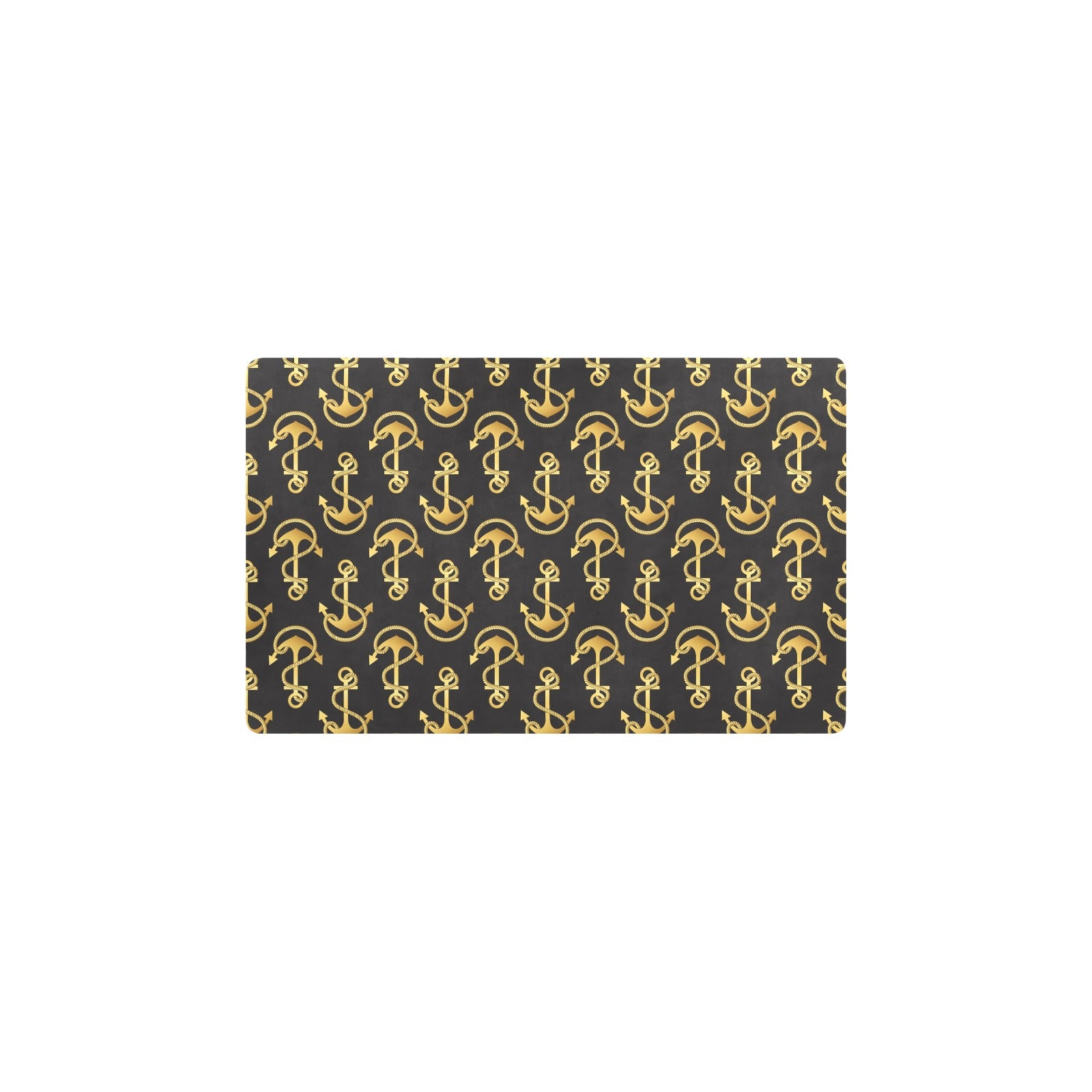 Anchor Gold Pattern Kitchen Mat