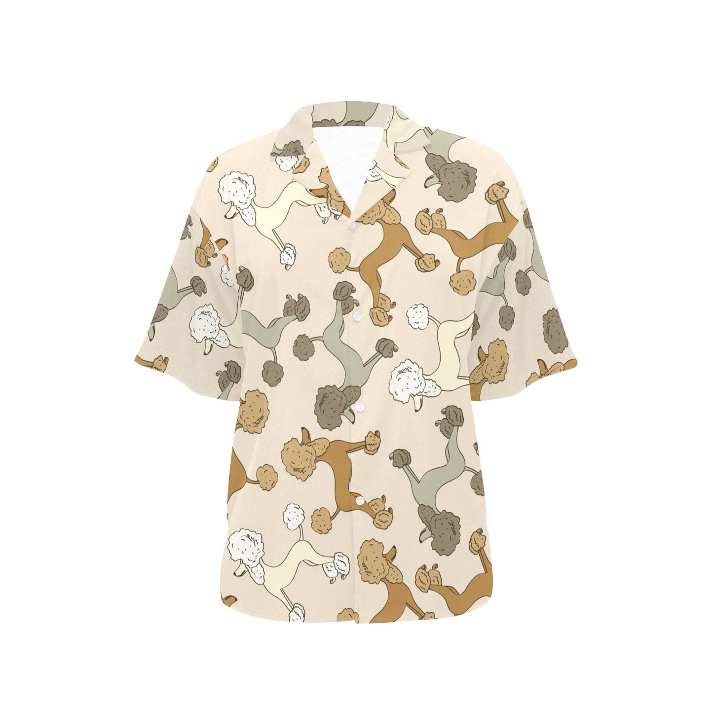 Poodle Pattern Print Design A01 Women's Hawaiian Shirt