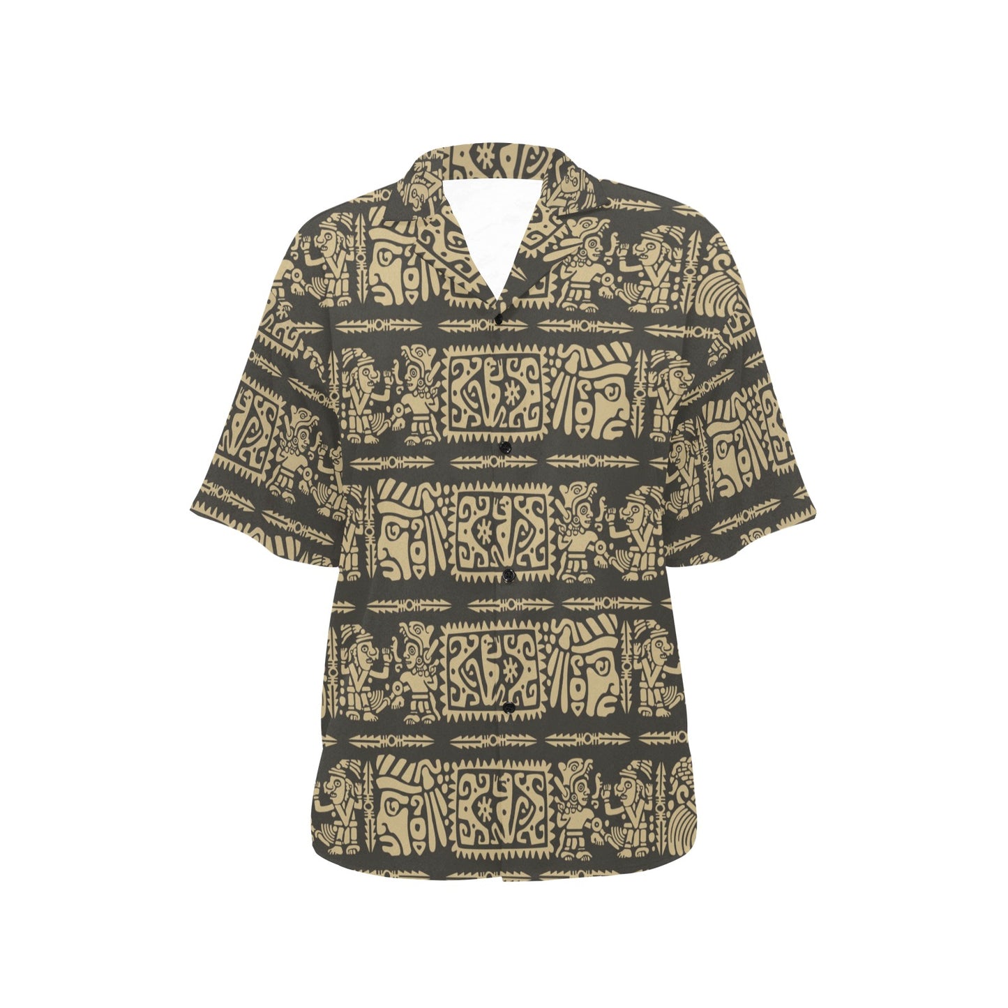 Mayan Pattern Print Design 02 Women's Hawaiian Shirt