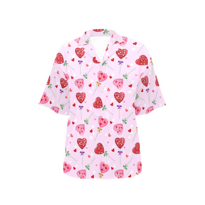 Lollipop Pattern Print Design LL07 Women's Hawaiian Shirt