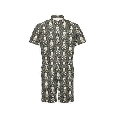 Skull King Print Design LKS307 Men's Romper