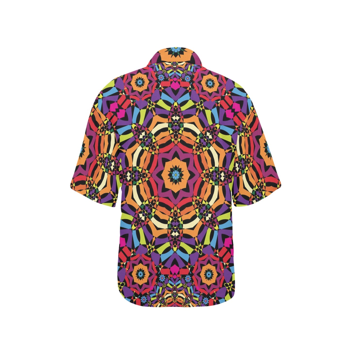 Kaleidoscope Pattern Print Design 01 Women's Hawaiian Shirt