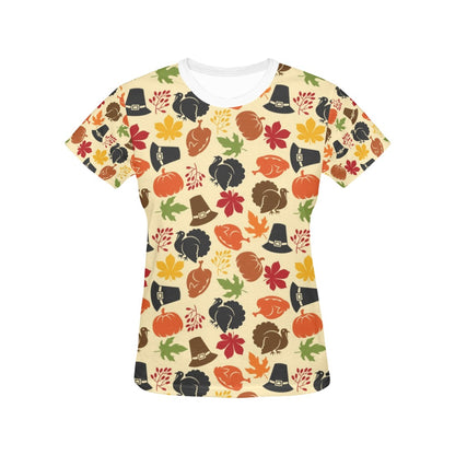 Thanksgiving Print Design LKS303 Women's  T-shirt