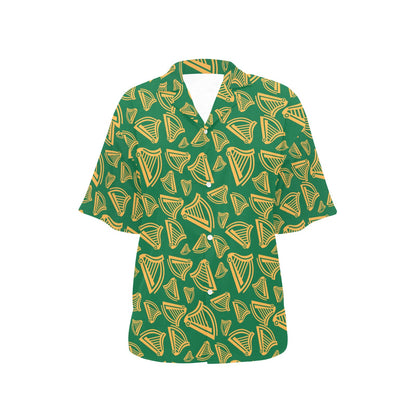 Harp Pattern Print Design 03 Women's Hawaiian Shirt