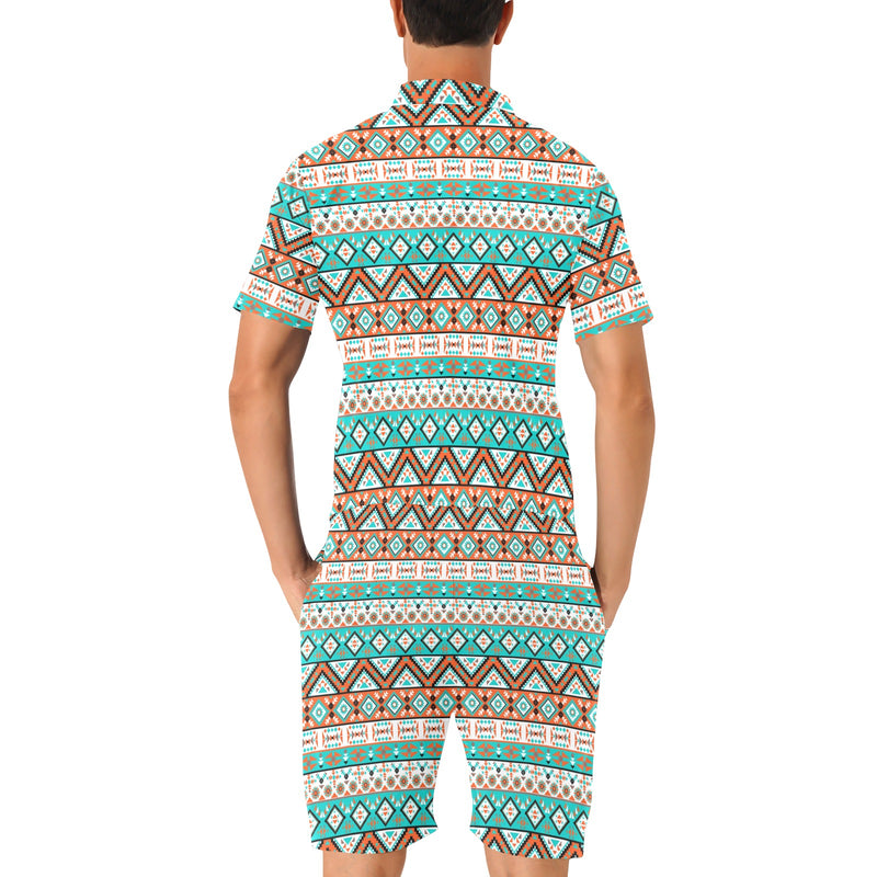 Navajo Style Print Pattern Men's Romper