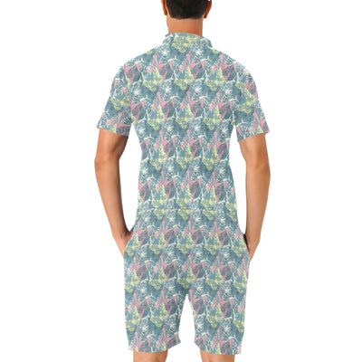 Butterfly Pattern Print Design 01 Men's Romper