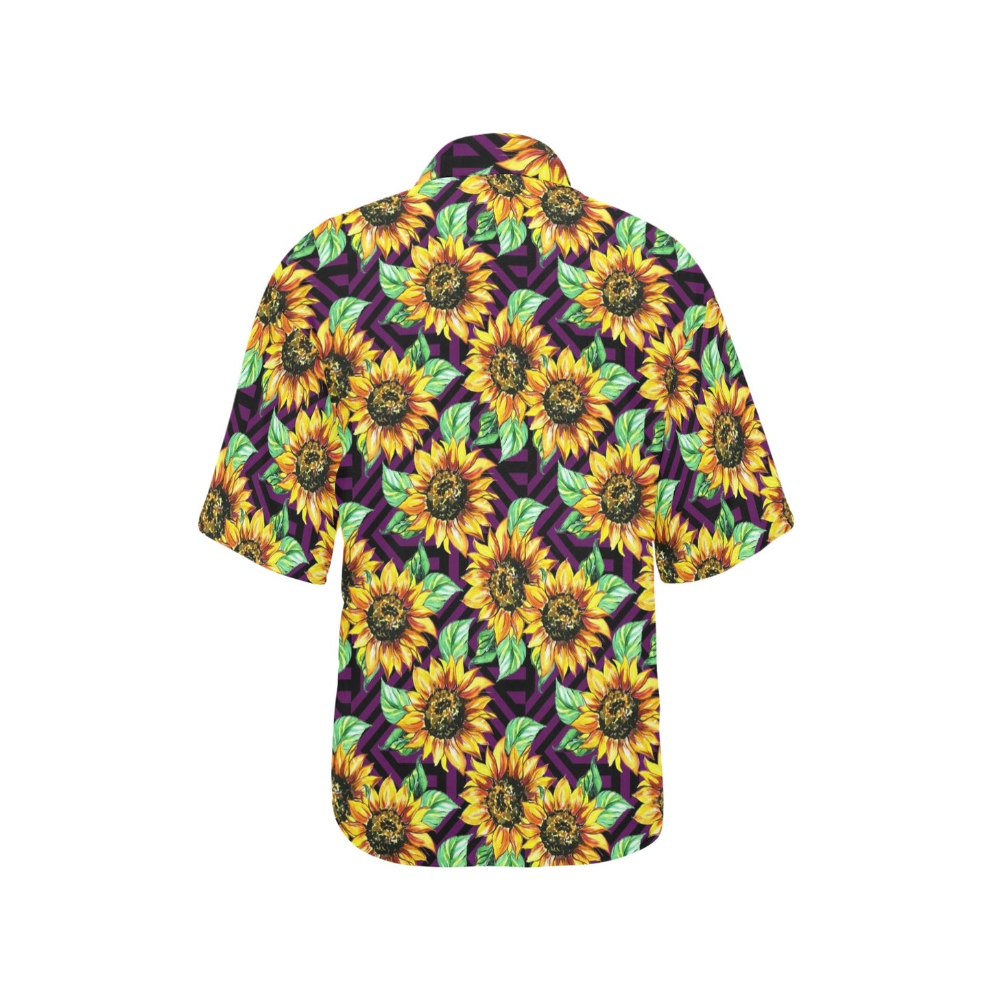 Sunflower Pattern Print Design SF012 Women's Hawaiian Shirt