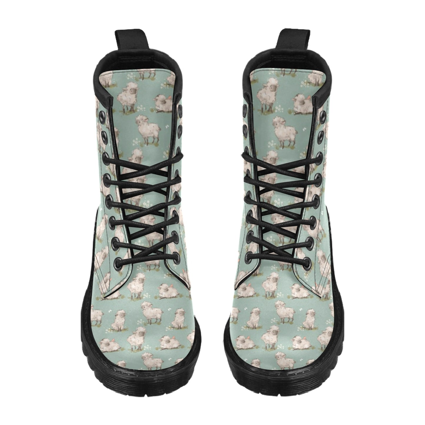 Sheep Print Design LKS405 Women's Boots