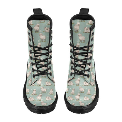 Sheep Print Design LKS405 Women's Boots