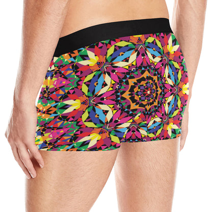Kaleidoscope Pattern Print Design 02 Men's Boxer Briefs