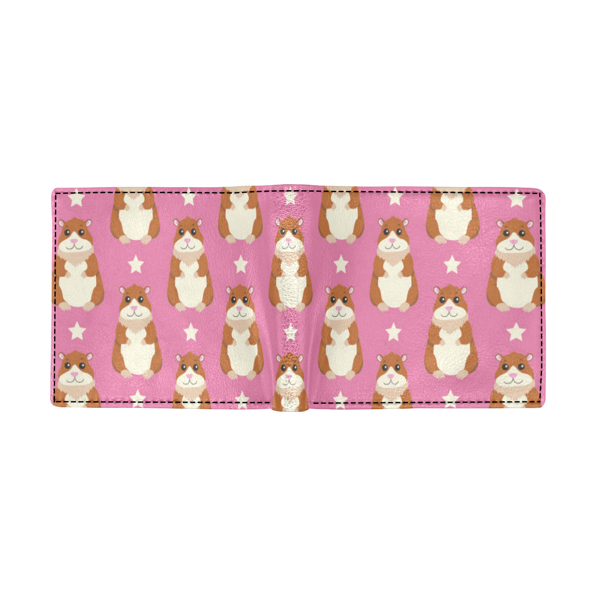 Hamster Cute Pattern Print Design 02 Men's ID Card Wallet