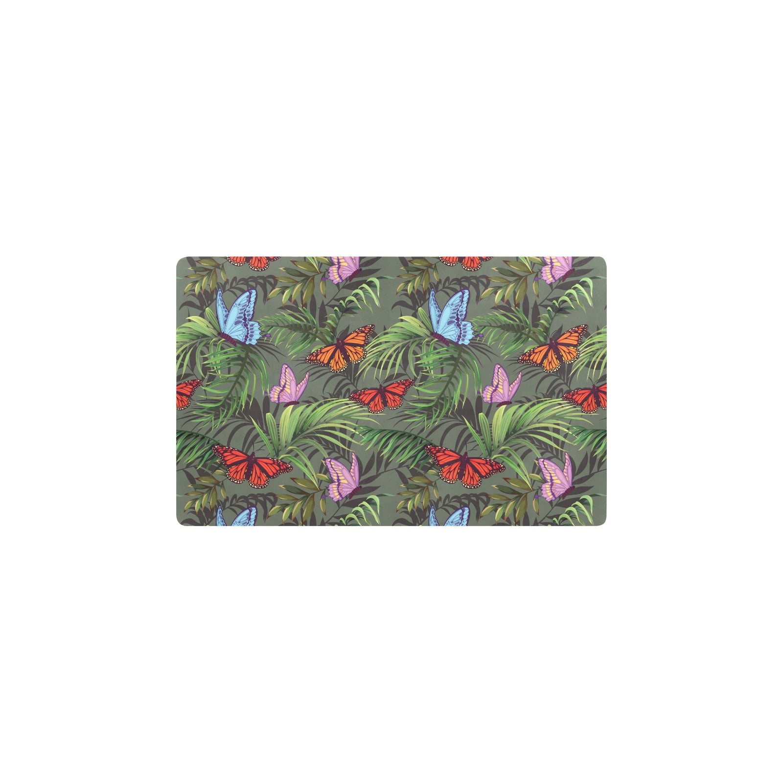 Monarch Butterfly Pattern Print Design 04 Kitchen Mat