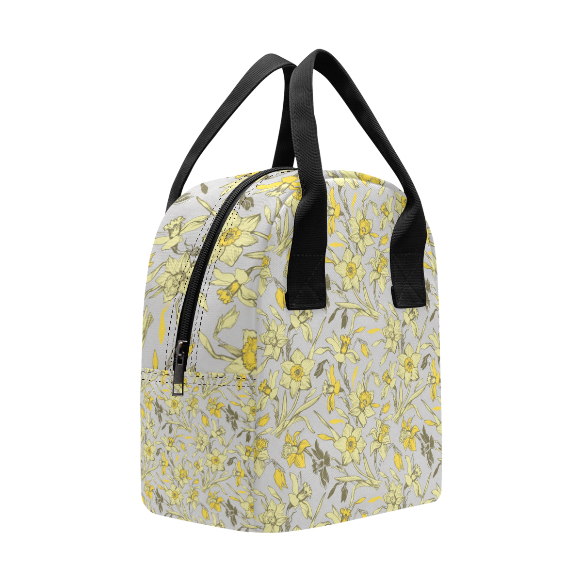 Daffodils Pattern Print Design DF05 Insulated Lunch Bag