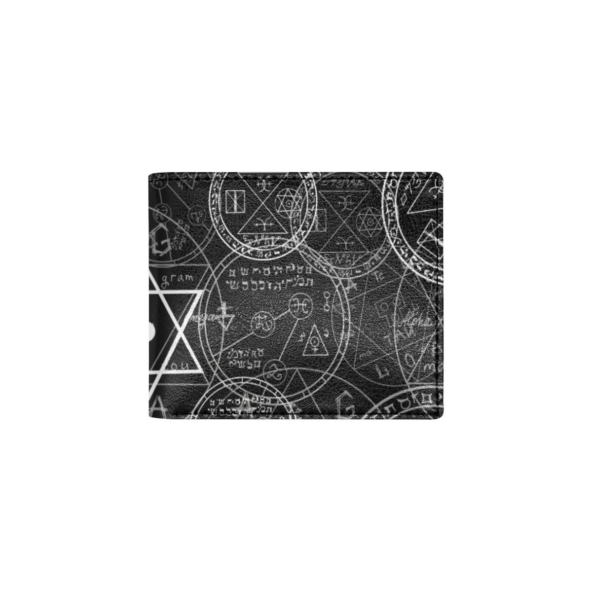 Pentagram Pattern Print Design A01 Men's ID Card Wallet