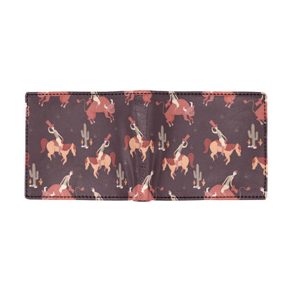 Rodeo Pattern Print Design A01 Men's ID Card Wallet