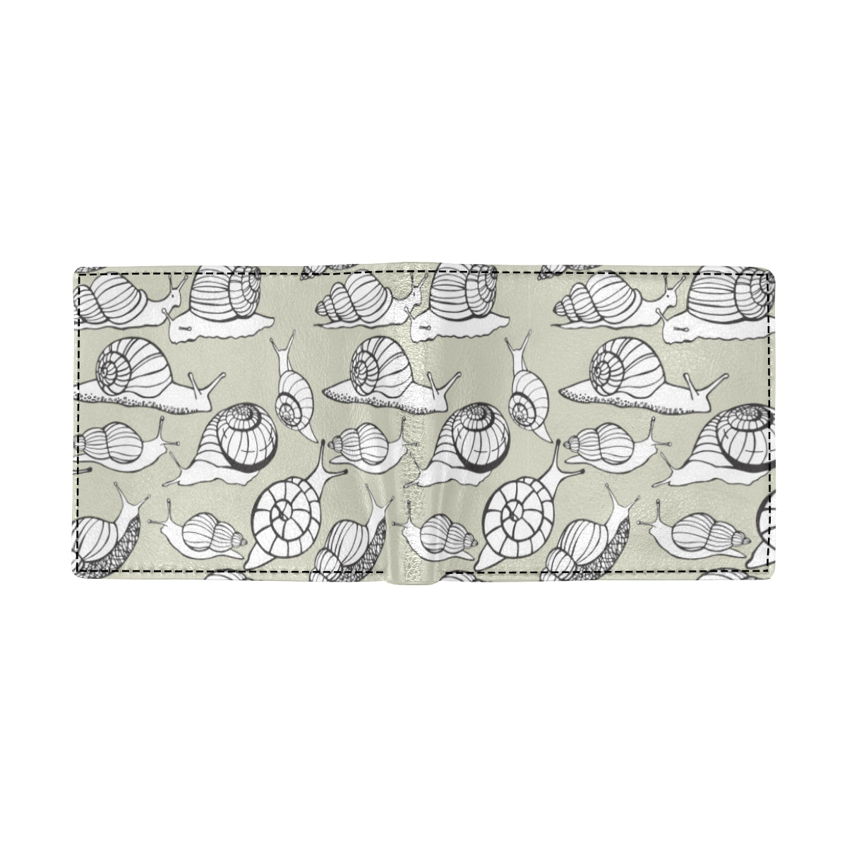 Snail Pattern Print Design 03 Men's ID Card Wallet