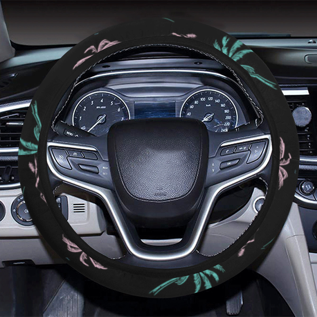 Aloha Hawaii Pattern Print Design 03 Steering Wheel Cover with Elastic Edge