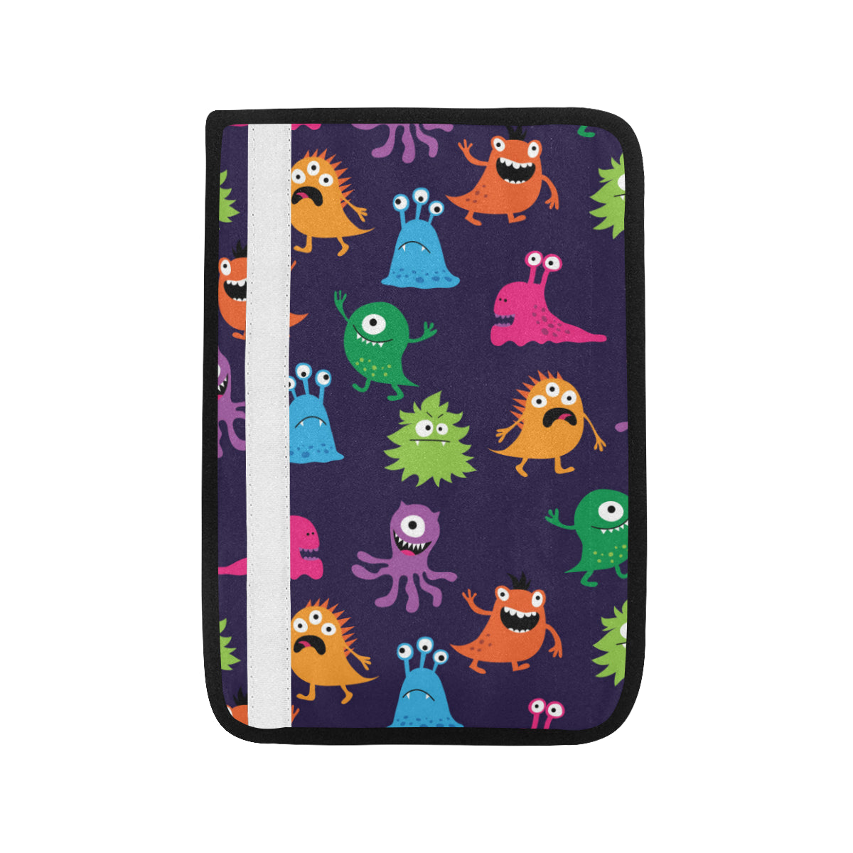 Monster Cartoon Pattern Print Design 02 Car Seat Belt Cover