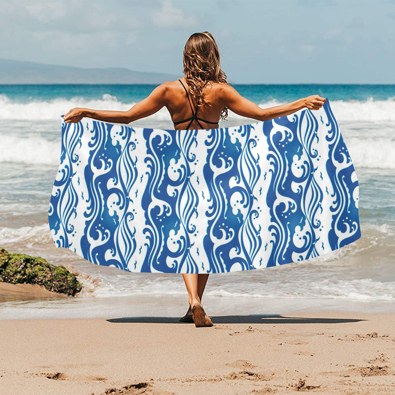 Wave Print Design LKS303 Beach Towel 32" x 71"