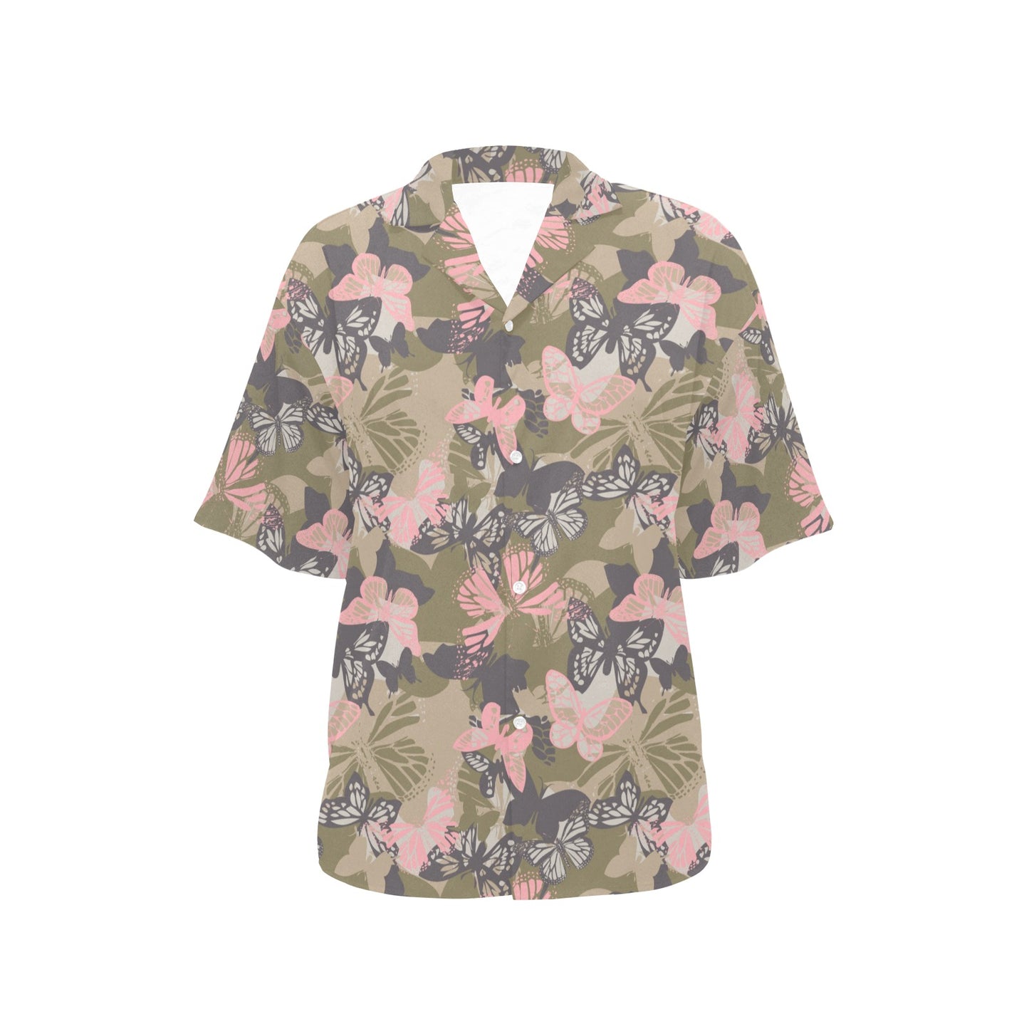 Butterfly camouflage Women's Hawaiian Shirt
