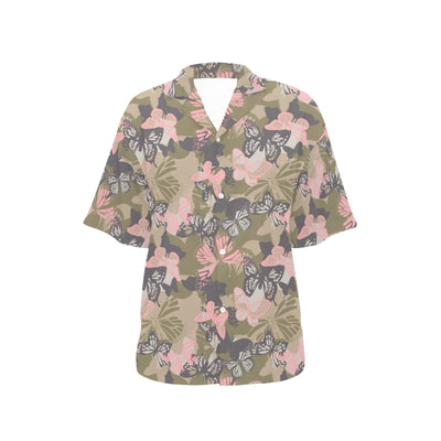 Butterfly camouflage Women's Hawaiian Shirt