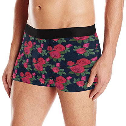 Rose Pattern Print Design A04 Men's Boxer Briefs