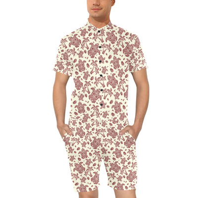 Polynesian Tattoo Turtle Themed Men's Romper