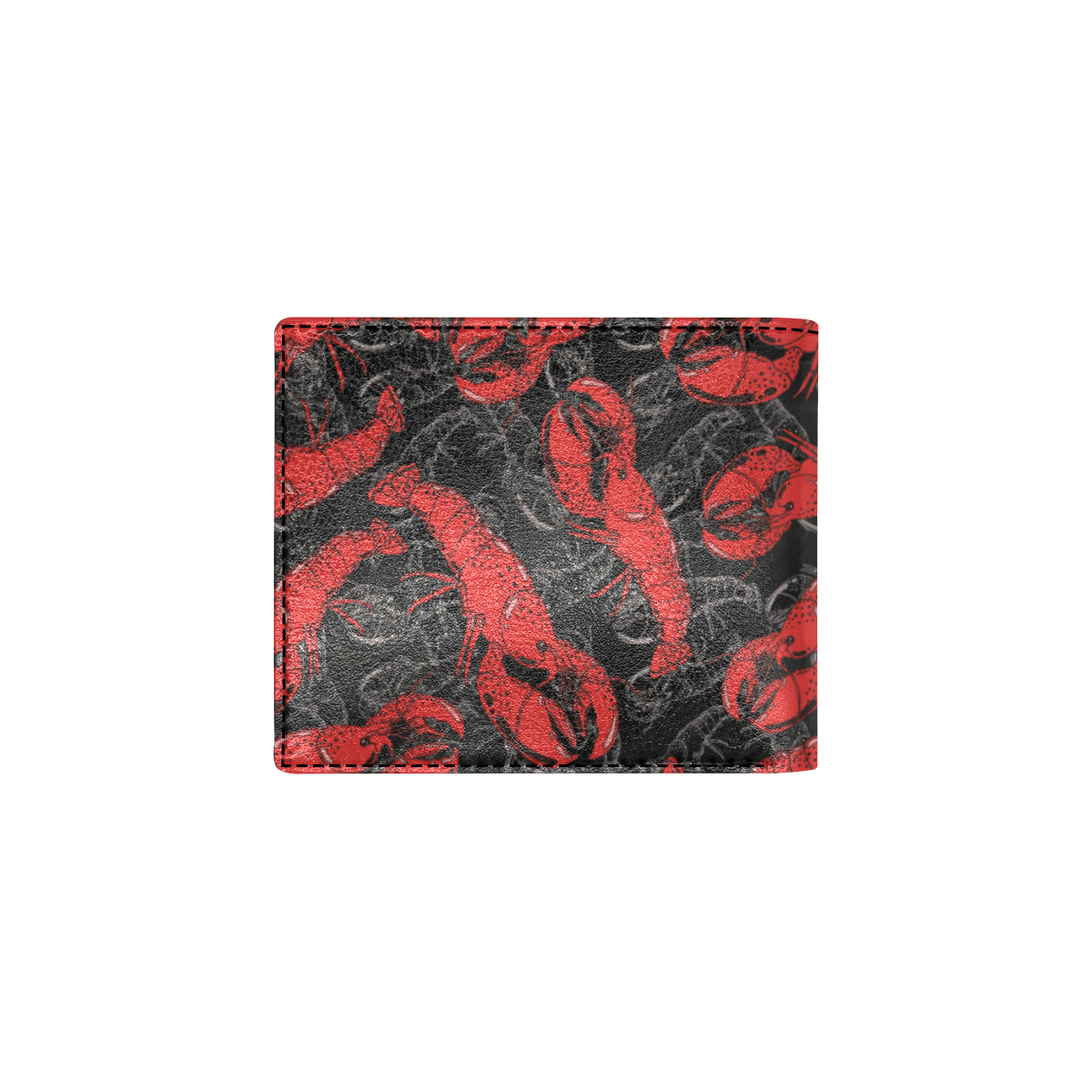 Lobster Pattern Print Design 04 Men's ID Card Wallet