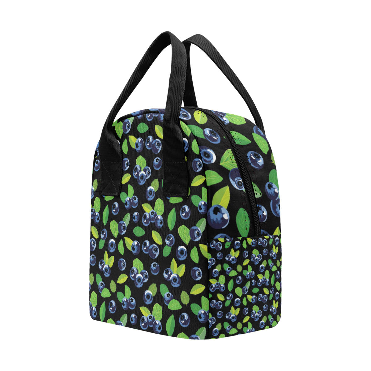 Blueberry Pattern Print Design BB03 Insulated Lunch Bag