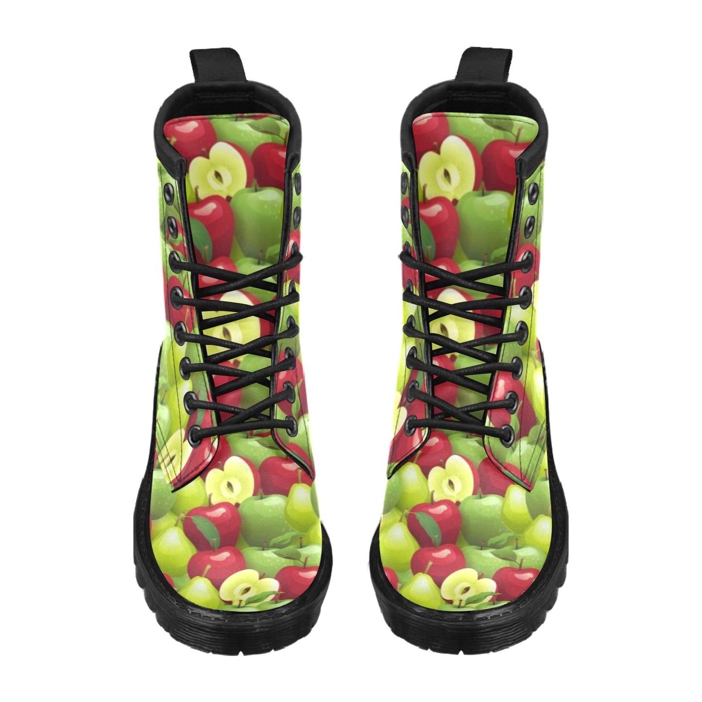 Apple Pattern Print Design AP03 Women's Boots