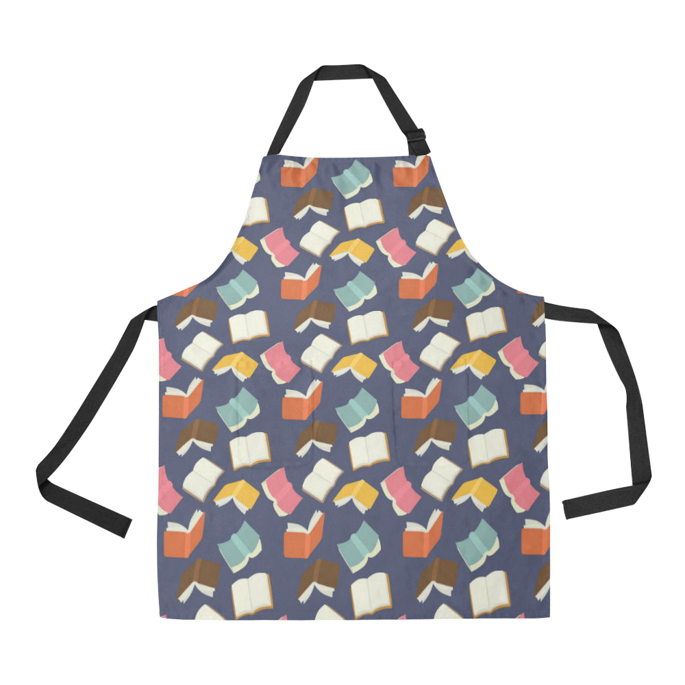 Book Pattern Print Design 01 Apron with Pocket