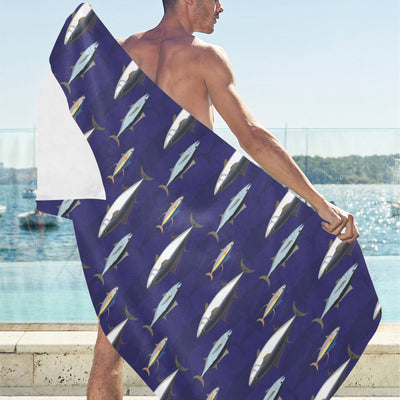 Tuna Fish Print Design LKS304 Beach Towel 32" x 71"