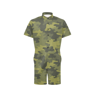 Military Camouflage Pattern Print Design 02 Men's Romper