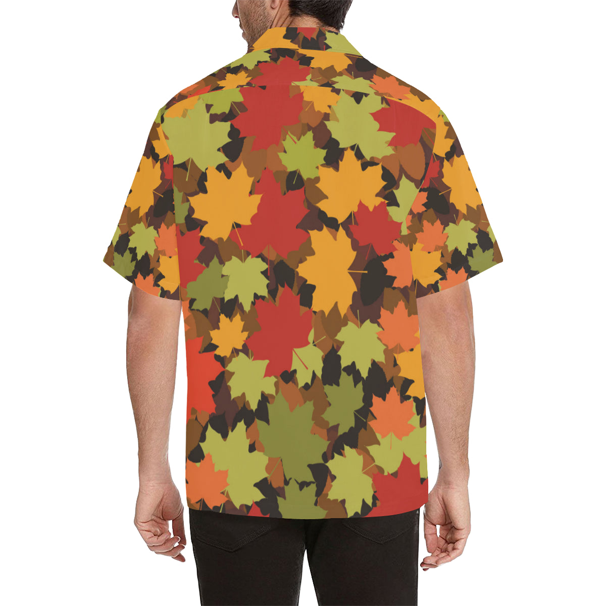 Maple Leaf Pattern Print Design 05 Men's Hawaiian Shirt