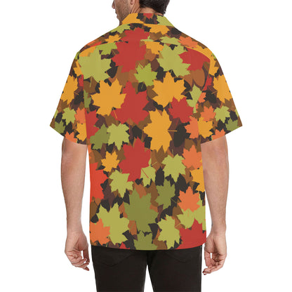 Maple Leaf Pattern Print Design 05 Men's Hawaiian Shirt