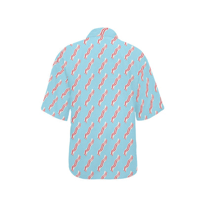 Bacon Pattern Print Design 03 Women's Hawaiian Shirt