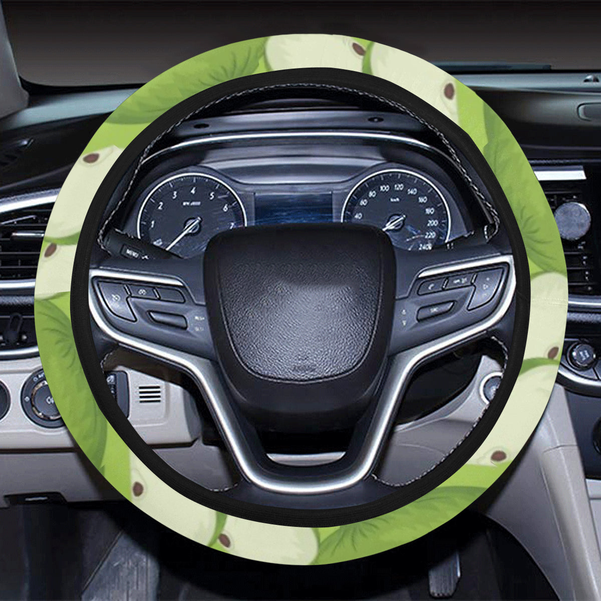 Apple Pattern Print Design AP010 Steering Wheel Cover with Elastic Edge