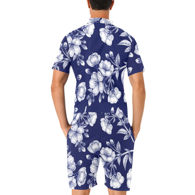 Cherry Blossom Pattern Print Design CB01 Men's Romper