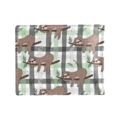 Sloth Print Design LKS301 Men's ID Card Wallet