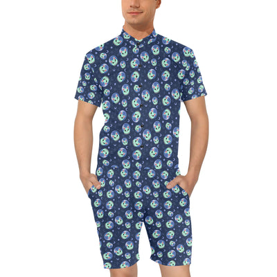 Alien Cat Men's Romper