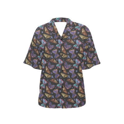 Butterfly Pattern Print Design 013 Women's Hawaiian Shirt