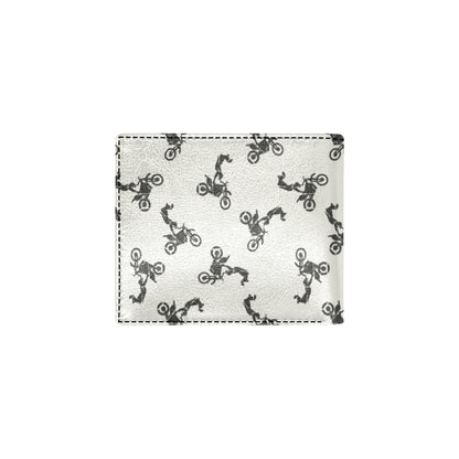 Motocross Pattern Print Design 03 Men's ID Card Wallet
