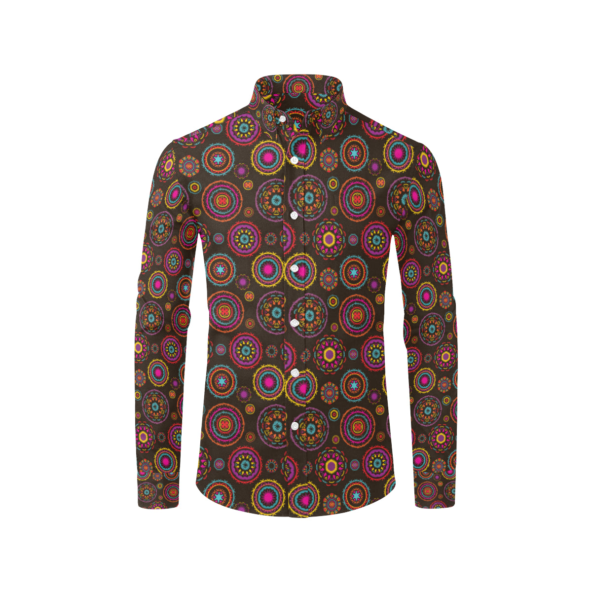 Bohemian Pattern Print Design 01 Men's Long Sleeve Shirt