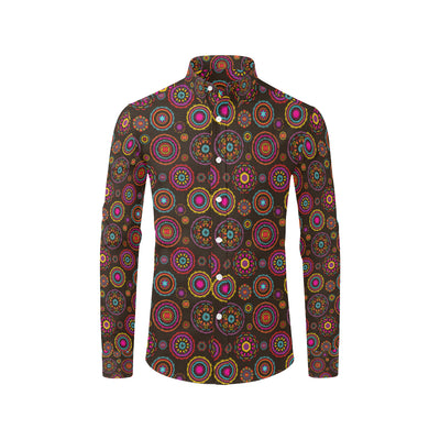 Bohemian Pattern Print Design 01 Men's Long Sleeve Shirt