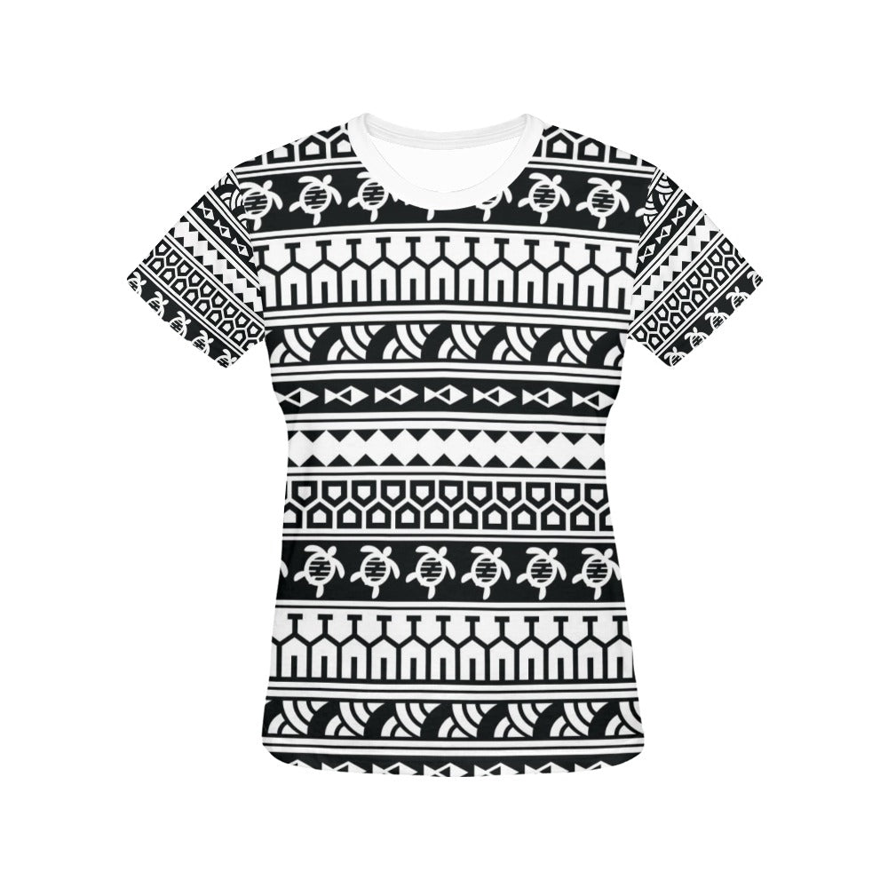 Samoan Pattern Print Design LKS303 Women's  T-shirt