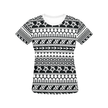 Samoan Pattern Print Design LKS303 Women's  T-shirt