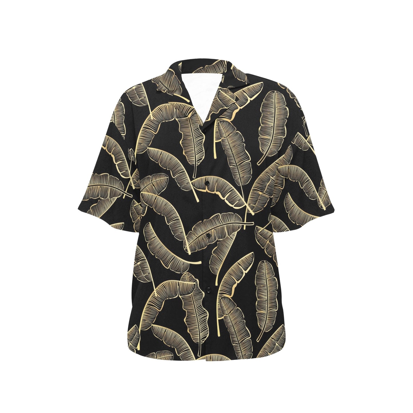 Banana Leaf Pattern Print Design BL07 Women's Hawaiian Shirt