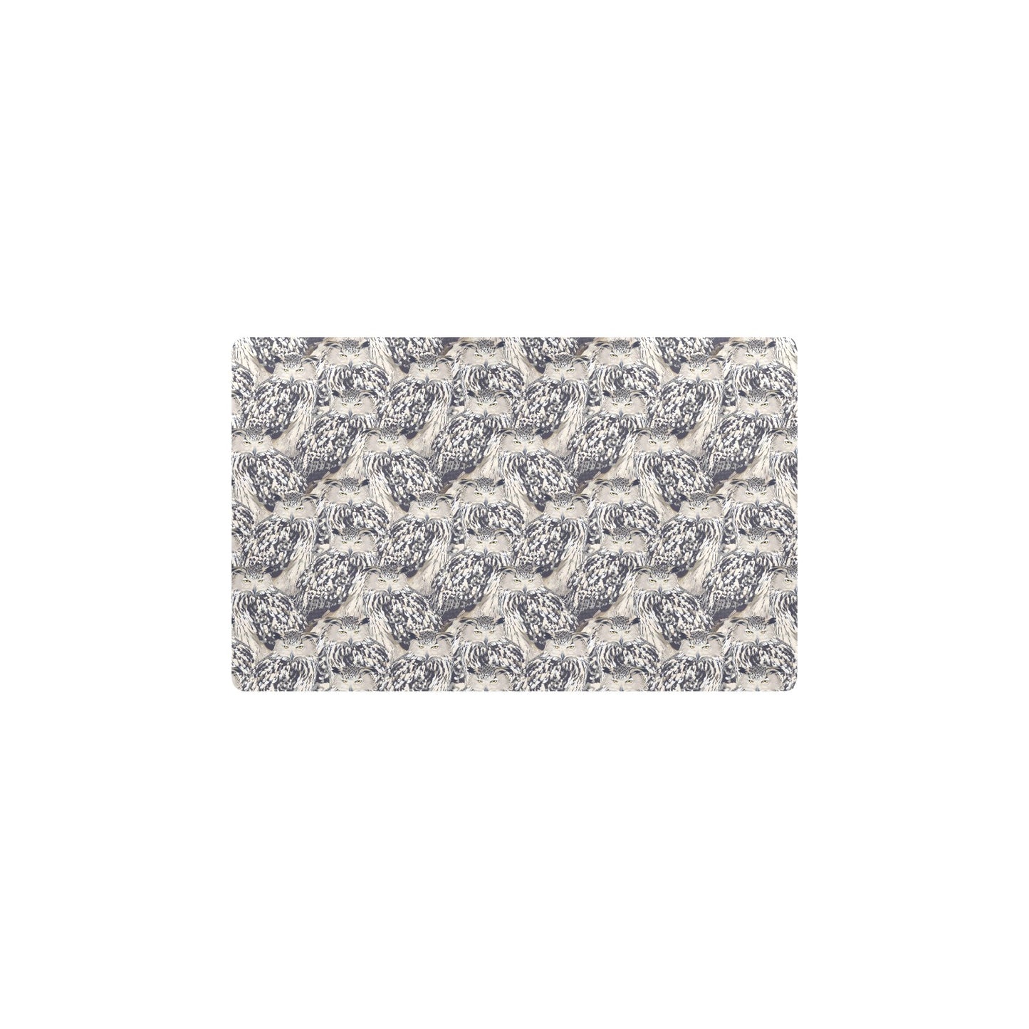 Owl Realistic Themed Design Print Kitchen Mat