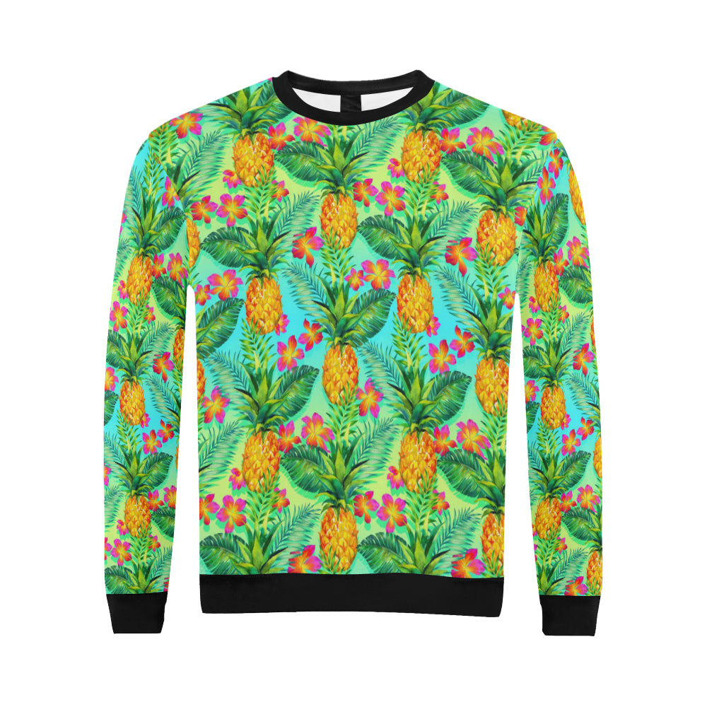 Pineapple Pattern Print Design PP010 Men Long Sleeve Sweatshirt