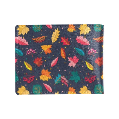 Elm Leave Colorful Print Pattern Men's ID Card Wallet